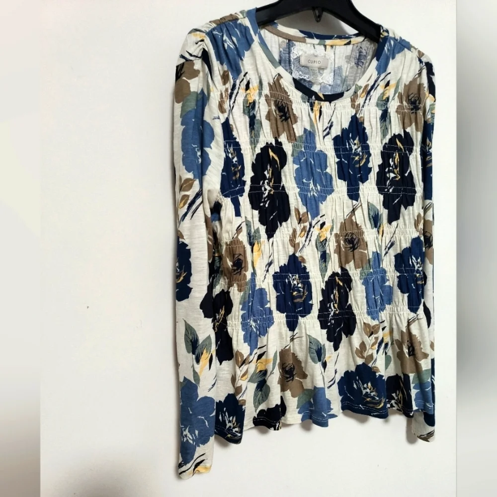 [5x$20] Cupio Floral Long Sleeves Top / Size XL - Picture 2 of 8